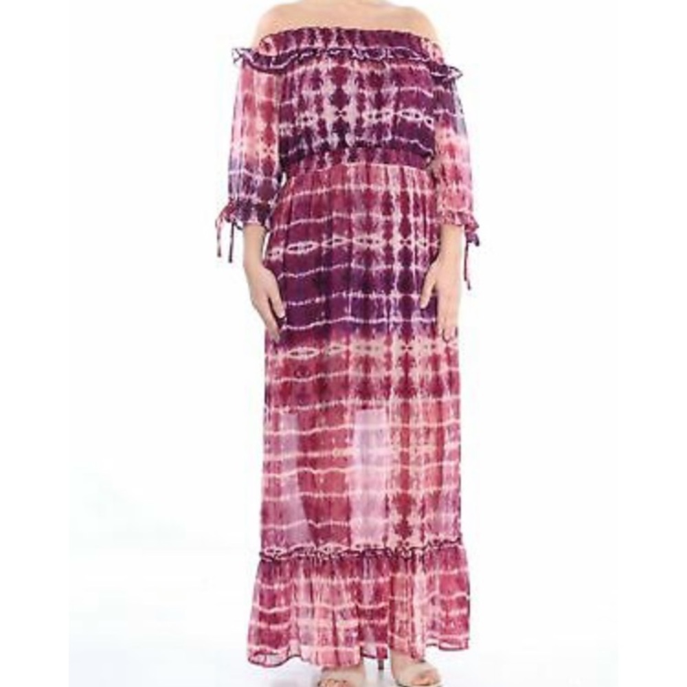 JESSICA SIMPSON: Women’s Pink Tie Dye Maxi Dress